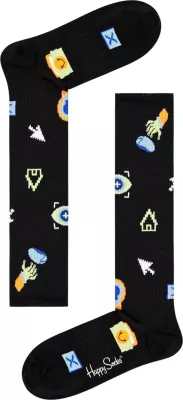 Çorape të gjata për femra Happy Socks ATTEC03, të zeza