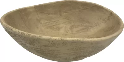 Enë dekorative KESU, polirezine, natyrale, 34x26x14cm