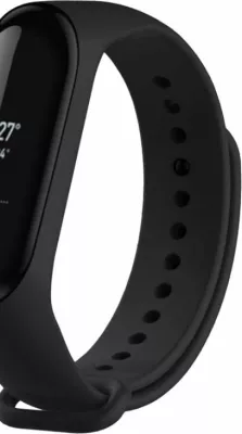 Rrip silikoni Fixed FIXSSTB-1414-BK për Xiaomi Mi Band 3/4, 22 mm, i zi