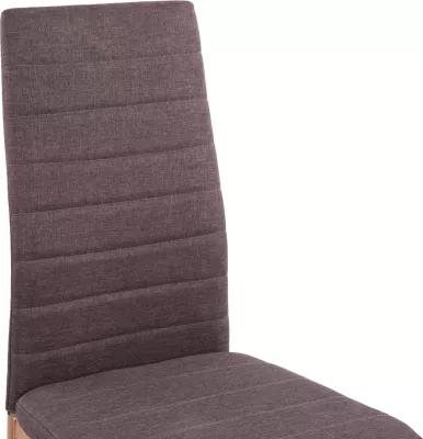 Karrige metalike Lady FH0037.13, pëlhurë kafe me kornizë metalike K/D 40x48x95 cm, set prej 4 copash