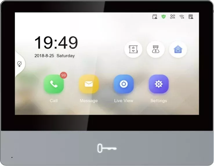 Video-interfon Hikvision DS-KH8350-WTE1, 7 inç, TFT, i zi