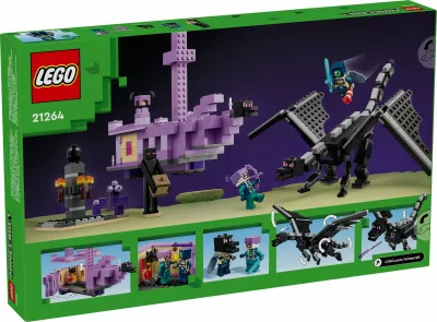 Set lodrash LEGO Minecraft 21264 Ender Dragon edhe End Ship