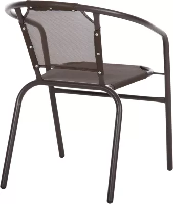 Karrige për jashtë LEDAN FH5977.02 metal & tekstilene ngjyrë kafe 55x58x72Hcm