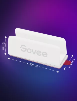 Sponkë montimi Govee Neon Rope Light 2, 20 copë, e bardhë