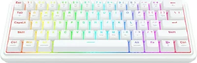 Tastierë mekanike Redragon Draconic V2 K730W-RGB-PRO, 60%, RGB, wireless/wired, e bardhë