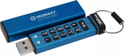 USB Kingston IronKey, blu