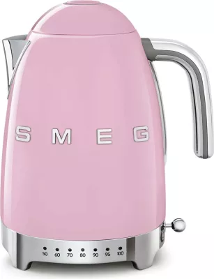 Ibrik elektrik SMEG KLF04PKEU, 1.7L, 2400W, 7 temperatura, rozë