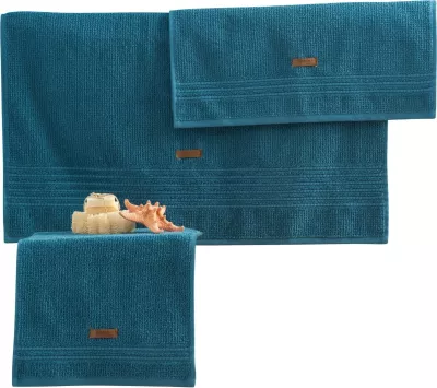 Set peshqirësh (3 copë), Mijolnir, Wellness, ngjyrë blu petrol