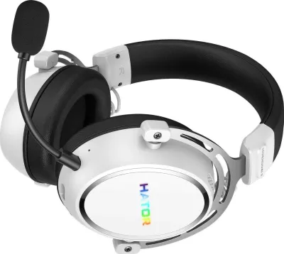 Kufje Hator Hypergang 3 Wireless, Bluetooth 5.4, ANC, mikrofon i ndashëm, të bardha