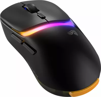 Maus gaming Glorious Model D3 Wireless (GLO-D3-WL-BLK), 30.000 DPI, 8.000 Hz, Bluetooth/2.4GHz/USB, RGB, 6 butona, i zi