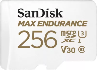 Kartelë memorje microSDXC SanDisk MAX ENDURANCE SDSQQVR-256G-GN6IA 256GB, U3/V30, Class 10, me adapter SD