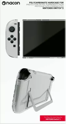 Kasë mbrojtëse Nacon Polycarbonate Hardcase për Nintendo Switch 2, transparente