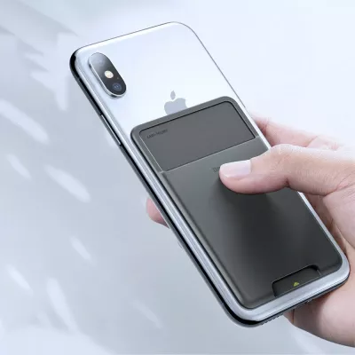 Mbështjellës për karta Baseus ACKD-B0G për celular, silikoni, Gri