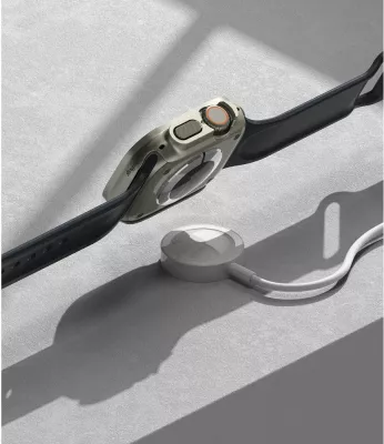 Mbështjellës Ringke Slim për Apple Watch Ultra 49mm, 2 copë, Transparent & Titanium