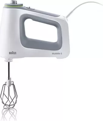Mikser dore Braun MultiMix 5 HM5137WH, 750W, 9 shpejtësi, bardhë-gri