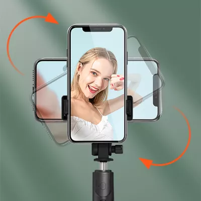 Selfie stick Hurtel WRY1S me tripod, për telefon, 67 cm, e zezë