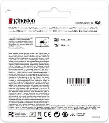 Kartelë memorie Kingston Technology 128GB microSDXC Canvas Select Plus, 100R A1 C10, e zezë