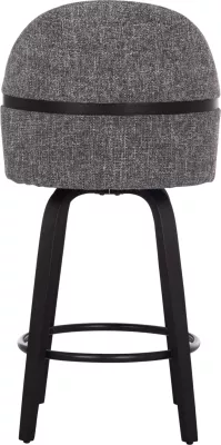 Karrige për bar rrotulluese DEKKER FH18250.03, dru i zi, material gri, 48x54x96cm, set prej 2 copë