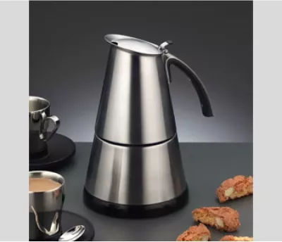 makinë espresso automatike Rommelsbacher ElPresso mini EKO 364/E, kompakte 150 x 150 x 230 mm, trup çelik inox, argjend/zezë
