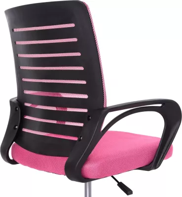 Karrige zyre TRAIL FH1192.35, ngjyrë rozë, këmbë metalike kromi, 62x51x98H cm.