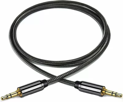 Kabllo audio AUX Wozinsky WACMJB-1M, 1.5m, mini jack 3.5mm, e zezë