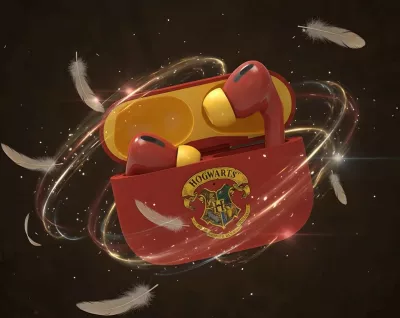 Kufje Moye Harry Potter True Wireless, Bluetooth 5.4, USB-C, Kuqe/Verdhë
