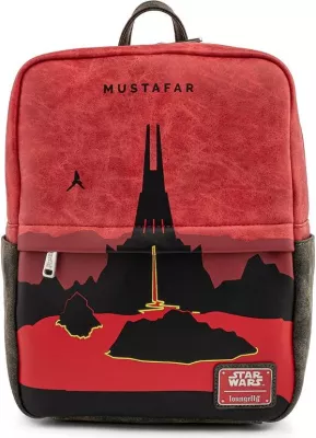 Çantë shpine mini Loungefly Star Wars Lands Mustafar Square 24 x 31.1 x 12.7 cm, e kuqe/zezë