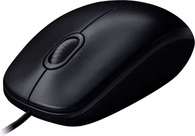 Maus Logitech B100 me kabllo USB 800 DPI, e zezë