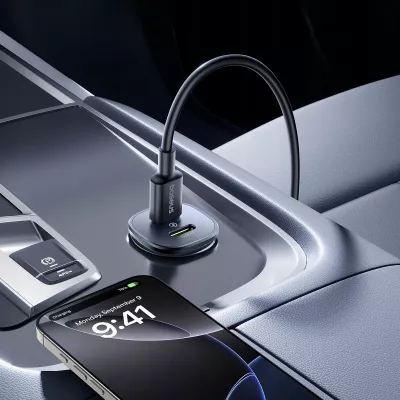 Karikues veture Baseus GoTrip Car Charger C+C 30W, 2x USB-C, 3.5A, i zi