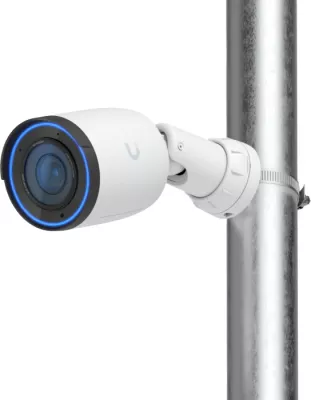 Kamerë survejimi IP Ubiquiti UniFi Protect UVC-G6-Pro-Bullet, 8MP 4K, lens varifokal me zoom optik, PoE+, IR deri 60m, e bardhë