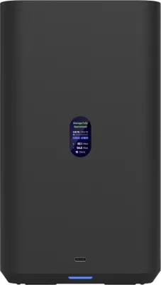 NAS Ubiquiti UniFi UNAS-2-B-EU, 2x 3.5\" bay, 2.5GbE, USB-C, me adapter PoE++ i përfshirë, e zezë