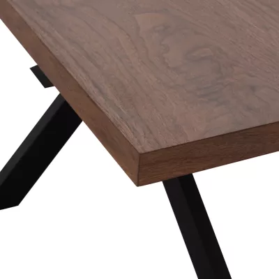 Tavolinë për ngrënie, stil rustik, MDF, ngjyrë arre, FH9311.02, 180x90x75 cm