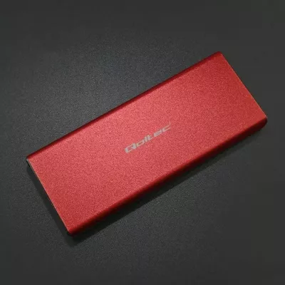 Kasë SSD Qoltec 51831, M.2, USB 3.0, 2TB, Kuqe