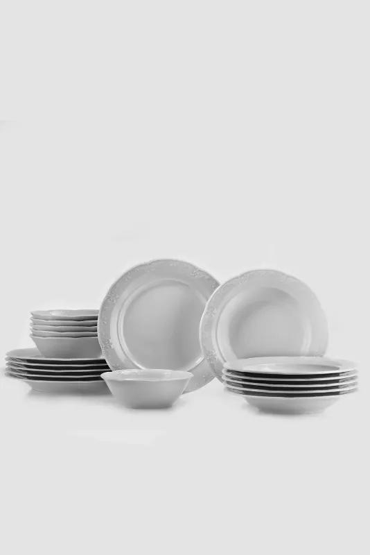 Set darkeje 18 pjese, porcelan i bardhe, Hermia, CPR18Y400