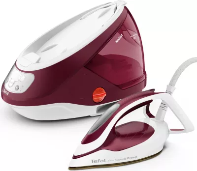 Hekur me stacion avulli, Tefal, GV9220E0, 2600W, 7.5 bar, depozitë 1.8 L, bardhë/kuqe