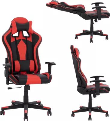 Karrige gaming DOCKS FH1162.01, e zezë/e kuqe