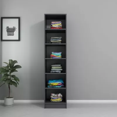 Dollap me rafte, ngjyrë antracit, Skye Decor, 190 cm