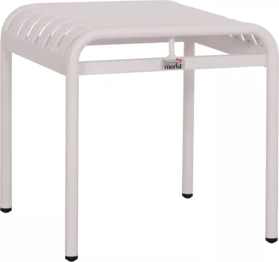 Stool i shkurtër alumini RACHEL, ngjyrë e bardhë, FH6340.02, 45x45x46cm