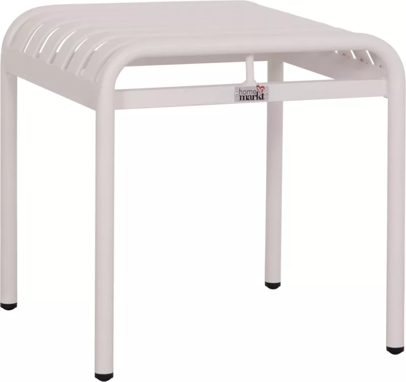 Stool i shkurtër alumini RACHEL, ngjyrë e bardhë, FH6340.02, 45x45x46cm