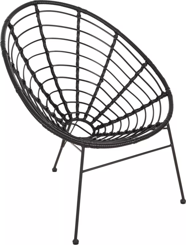Karrige ALLEGRA lloj foleje FH5458.12 metal i zi - thurje e zezë 73x78x88H cm