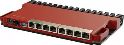Ruter MikroTik L009UiGS-RM 8x Gigabit, 1x SFP 2.5G, USB, PoE, Rack 1U, kuqe/zezë