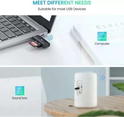 Lexues kartelash UGREEN 60722 SD/microSD USB 3.0 5Gbps, i zi, me kuti