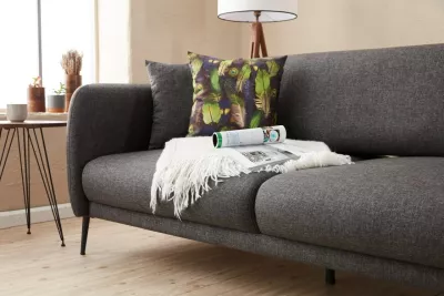 Krevat-sofa treshe Venus, ngjyrë antracit