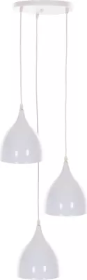 Llambë varëse tavani 3-dritash, metal i bardhë, FH4138, Φ33x33-115H cm
