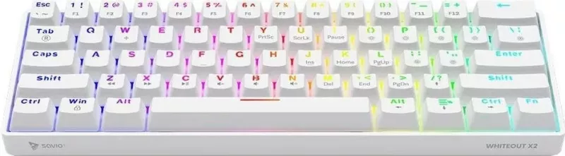 Tastaturë mekanike Savio Whiteout X2, Outemu Brown, Hot Swap, e bardhë