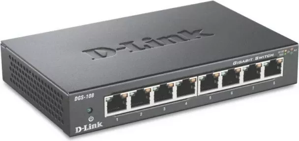 Switch D-Link DGS-108/E, 8 porte LAN