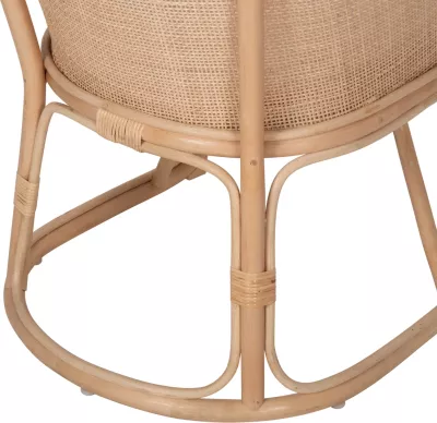 Karrige KIKO FH9839 rattan, ngjyrë natyrale, jastëk i bardhë, 61x71x76H cm.