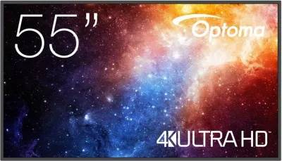 Ekran i madh Optoma N3551K 55 inç, 4K Ultra HD, LED, i zi