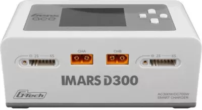 Karikues Gens ace IMARS D300 G-Tech Channel, 300W/700W, për bateri RC, i bardhë