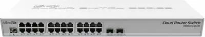Switch MikroTik CRS326-24G-2S+RM, 24-port Gigabit, 2x SFP+, 1U rackmount, gri